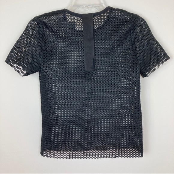 Storm & Marie Hema Black Mesh Short Sleeve Top NWT - Picture 2 of 10